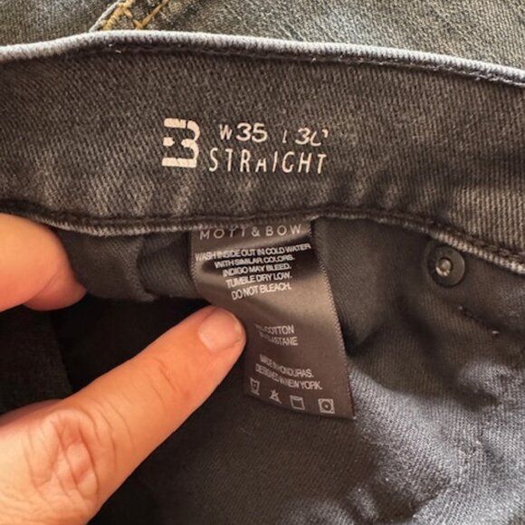 Mott and Bow Black Men's Jeans Straight 35 x 30 - Picture 8 of 9